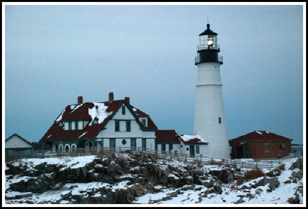 Portland Head Light in Snow, Coast of Maine